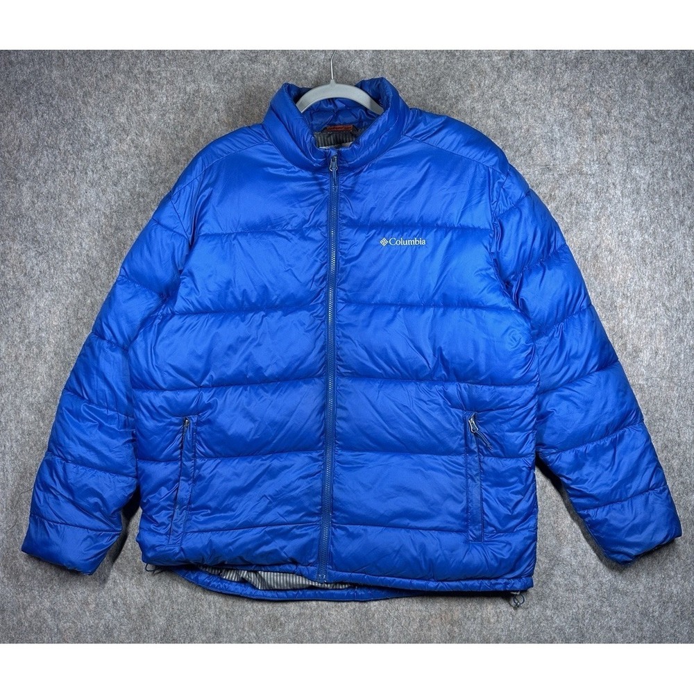 Columbia Rapid Excursion Thermal Coil Puffer Jacket Mens XL Blue Insulated